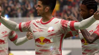 RB Leipzig-Spieler jubeln in FIFA 22.