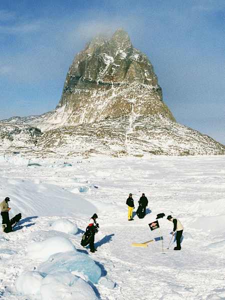 Uummannaq, Greenland, is home to the World Ice Golf Championship
