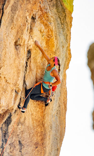Sasha DiGiulian of the United States is seen in Kalymnos, Greece on October 25, 2021.