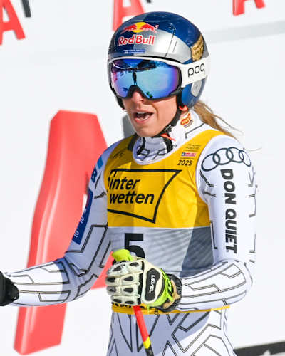 Ester Ledecka (CZE) at FIS Alpine Skiing World Cup on February 8, 2025 at Saalbach, Austria
