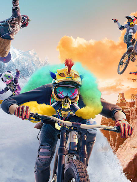 Promotional image for the forthcoming video game Riders Republic from Ubisoft.