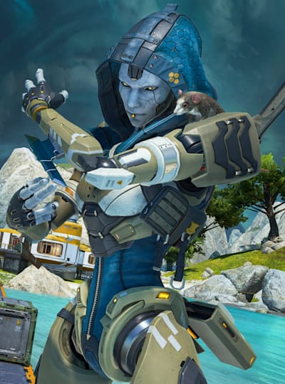 Screenshot aus Apex Legends Season 11 Escape zeigt die neue Legende Ash auf der neuen Karte Stormpoint.