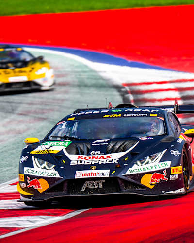 Mirko Bortolotti races during the DTM at the Red Bull Ring in Spielberg, Austria on September 14, 2025.