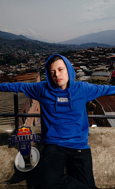 Carpediem, Red Bull Batalla's National Final Champion poses for portrait in Medellin, Colombia on August 23, 2022