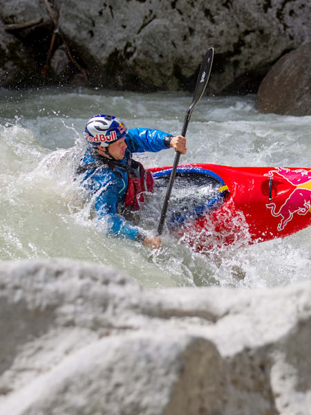 Adrian Mattern befährt die "Devils Gorge" in Saalbach, nahe Lofer.