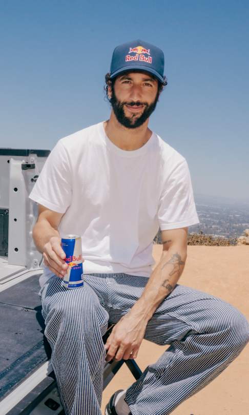 Daniel Ricciardo poses for a photoshoot in Los Angeles, 2026.