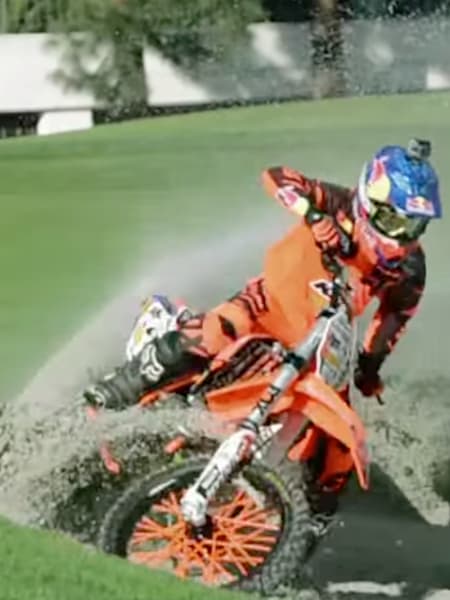 Ronnie Renner rides on a golf course Ronnie Renner rides on a golf course