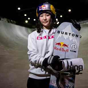 Japanese snowboarder Mitsuki Ono poses for a portrait at Yamanashi Prefecture, Japan on July 22, 2021.