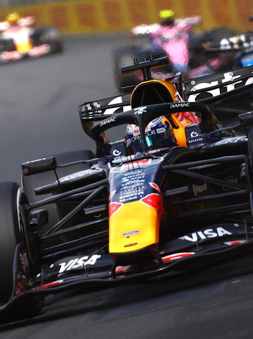 Max Verstappen charges through the back of the field during the F1 Grand Prix of Australia in March 2026 in Melbourne.