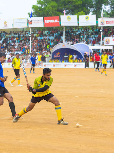 Action from the final of Kodava Hockey Festival 2023