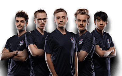 A group shot of Dota esports outfit Team OG