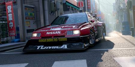 Screenshot from Forza Horizon 6 shows a modified Nissan on a Tokyo street.
