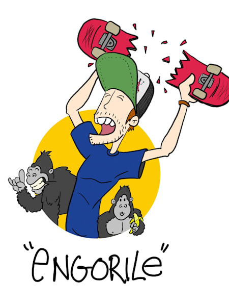 engorile palabra skate skater