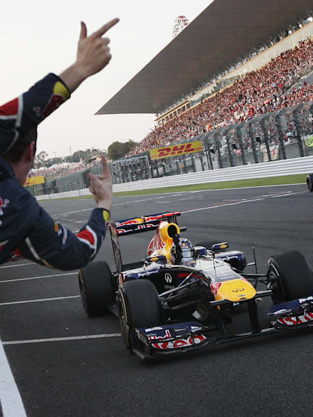 Sebastian Vettel wordt voor de tweede keer wereldkampioen in Japan