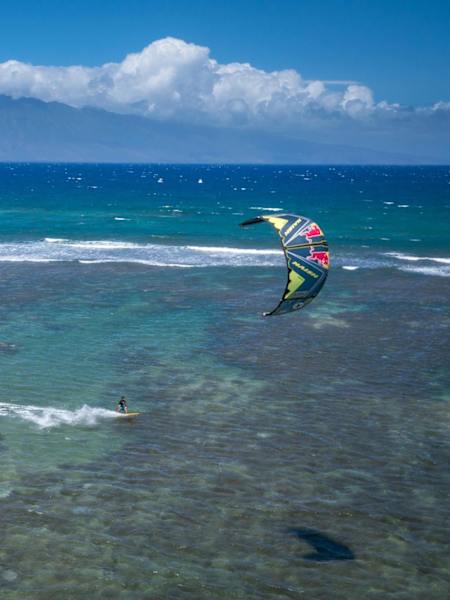 Lenny used a hydrofoil kiteboard for two crossings Lenny used a hydrofoil kiteboard for two crossings