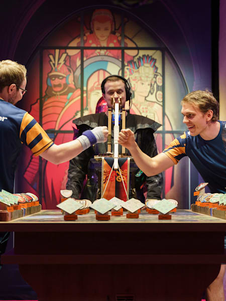 Participantes durante la Red Bull Wololo V en Castel Heidelberg, Alemania, el 19 de septiembre de 2021. 