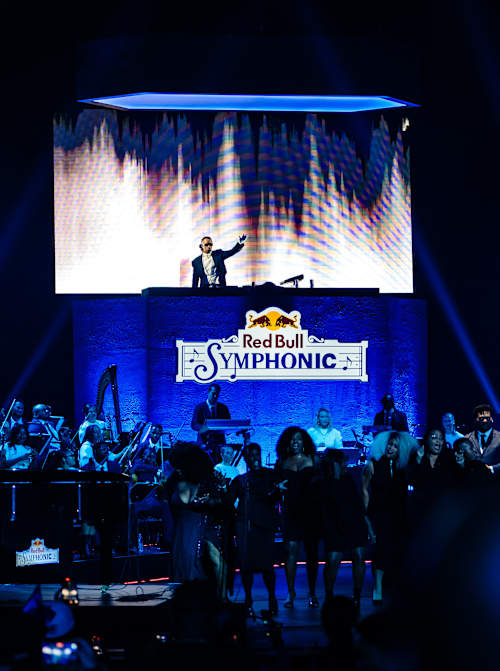 Metro Boomin and Anthony Parnther at Red Bull Symphonic on Los Angeles, CA, USA on October 26, 2023