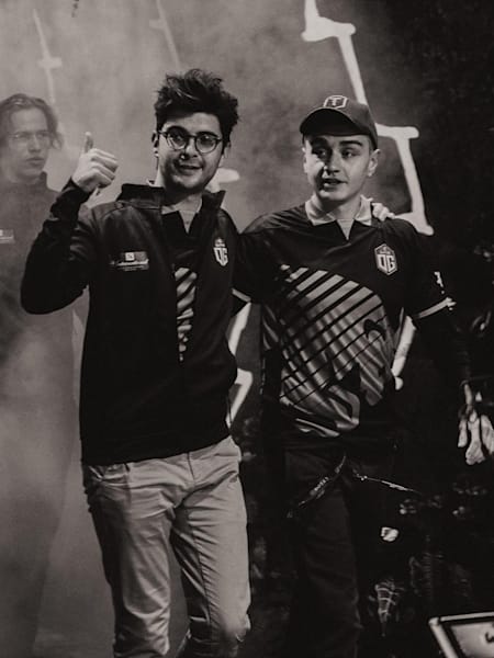 OG enter the arena at TI9 in Shanghai, China on August 24, 2019.