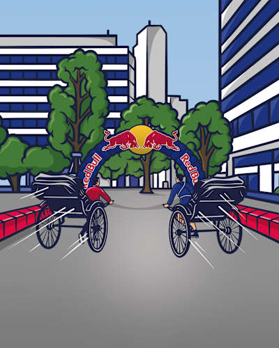Red Bull 人力車