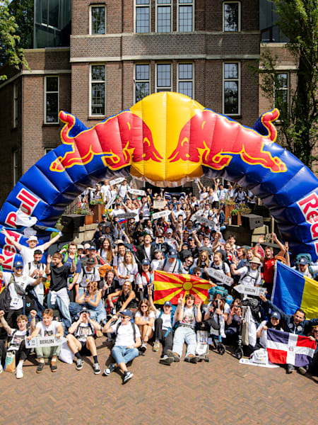 Teams at the Starting Point of Red Bull Can You Make it? in Amsterdam, The Netherlands, on May 21, 2024.