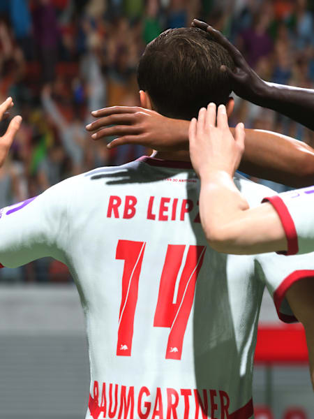Les joueurs du RB Leipzig exultent dans le jeu EA Sports FC 25