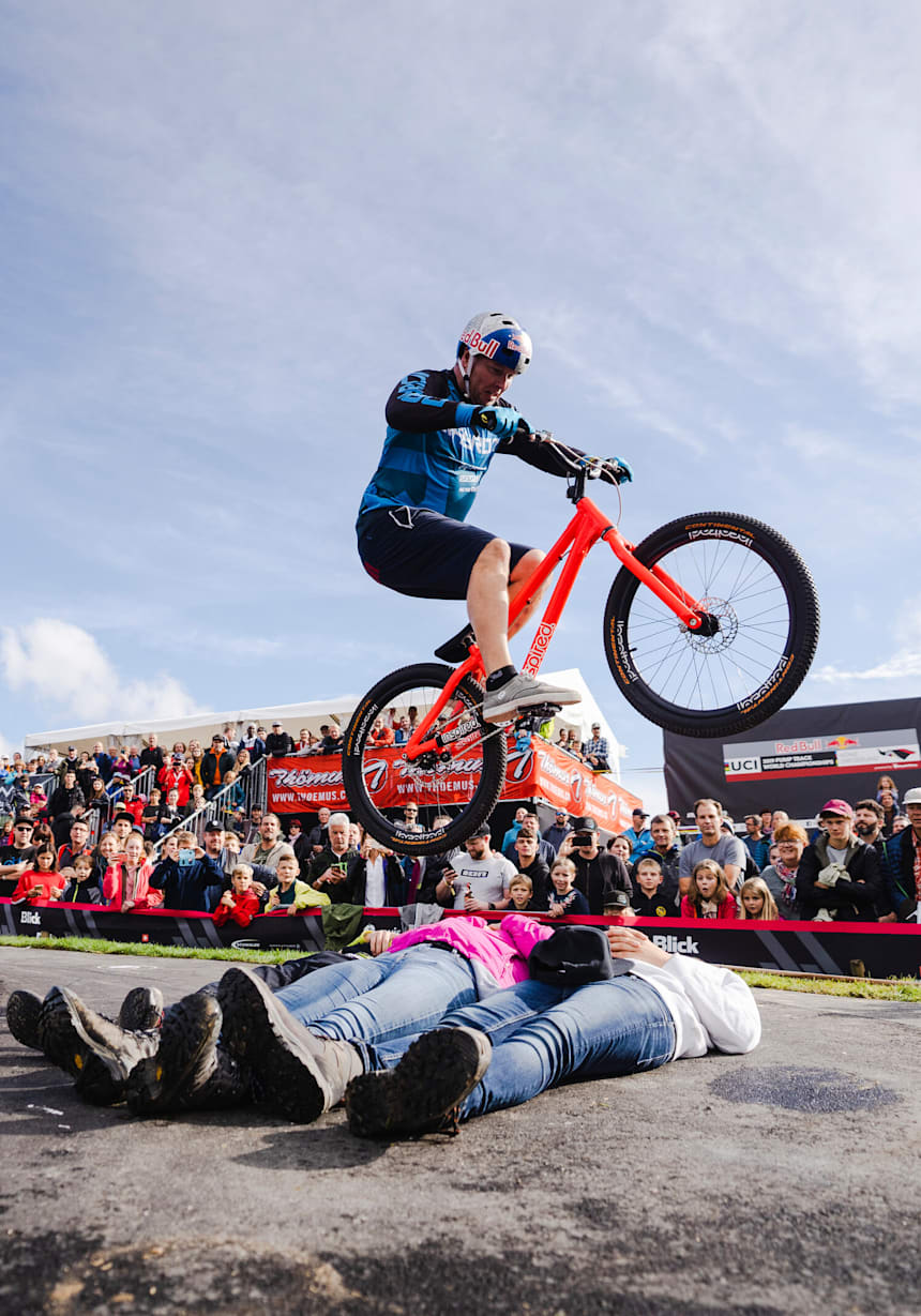red bull cycle stunt