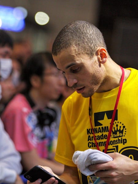 A photo of CHRS4LFE during the Konami Arcade Championship