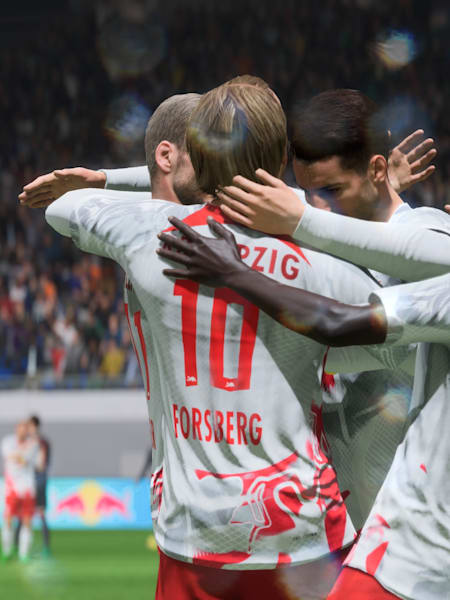 Spieler von RB Leipzig jubeln in FIFA 23
