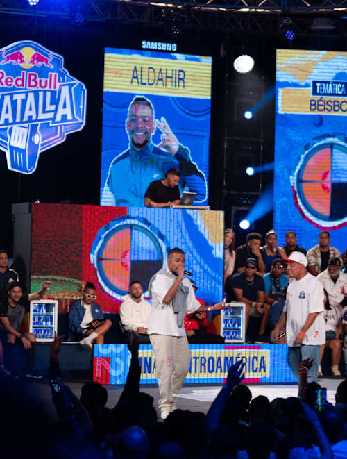 Aldahir performs against pseudocodigo of Red Bull Final Centroamerica 2024 in the Dominican Republic on August 10, 2024