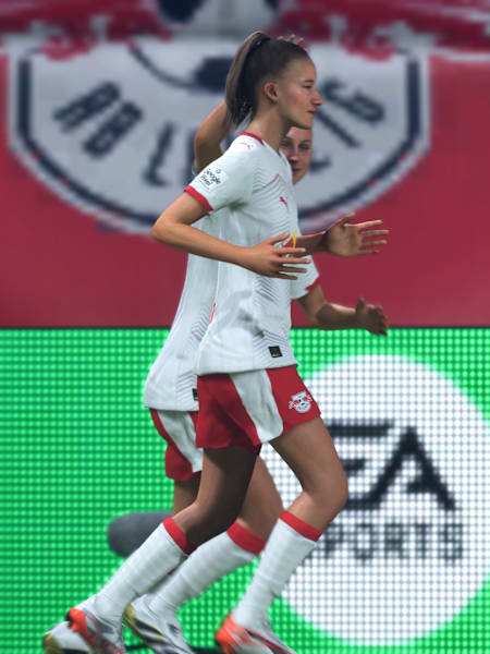 Das Frauenteam von RB Leipzig in EA FC 26.
