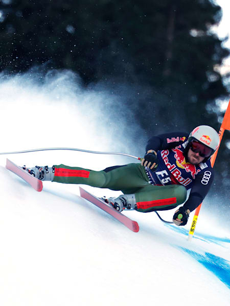 Skilegenden Marcel Hirscher er prøvekjører under Hahnenkamm-utforen i Kitzbühel.