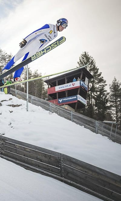 Andreas Goldberger beim Goldi Winter Camp 2015.