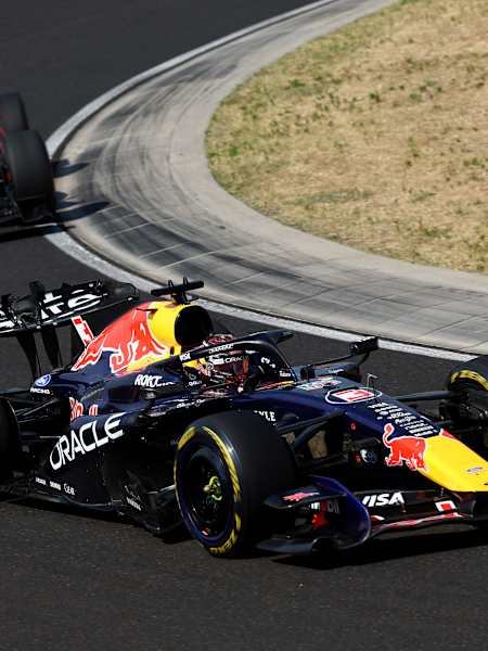 Max Verstappen leads Lewis Hamilton at Hungaroring in 2026