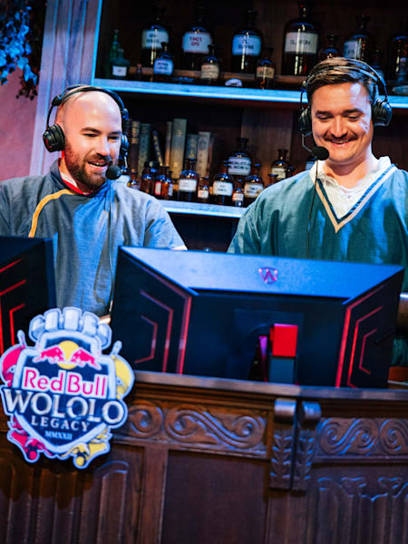 Dave and T90Official having fun while casting at Red Bull Wololo in Heidelberg, Germany on October 21, 2022. 