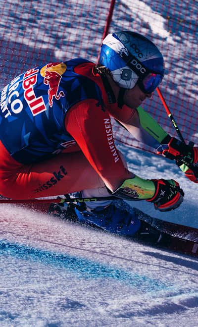 Marco Odermatt performs at the trainings camp in Zermatt, Switzerland on August 14, 2025.