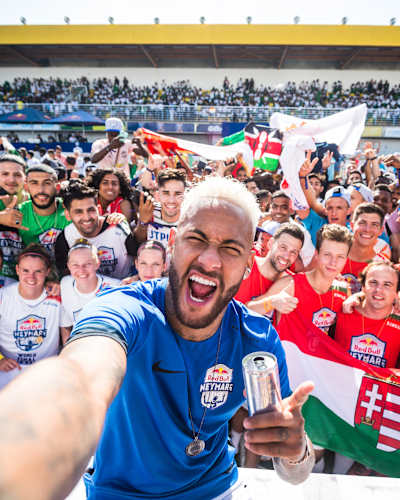 Neymar Jr is seen at the Red Bull Neymar Jr's Five World Final in Praia Grande, Brazil on July 12, 2019.