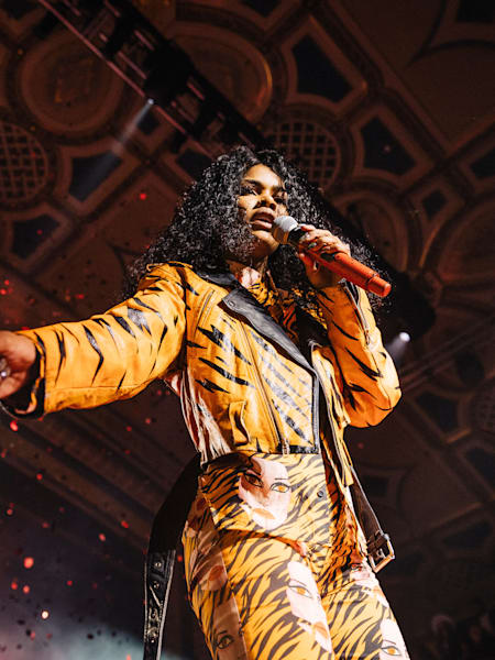 Una imagen de Teyana Taylor durante su actuación en el Red Bull Music Presents: Teyana Taylor: House of Petunia en el Manhattan Center de Nueva York.