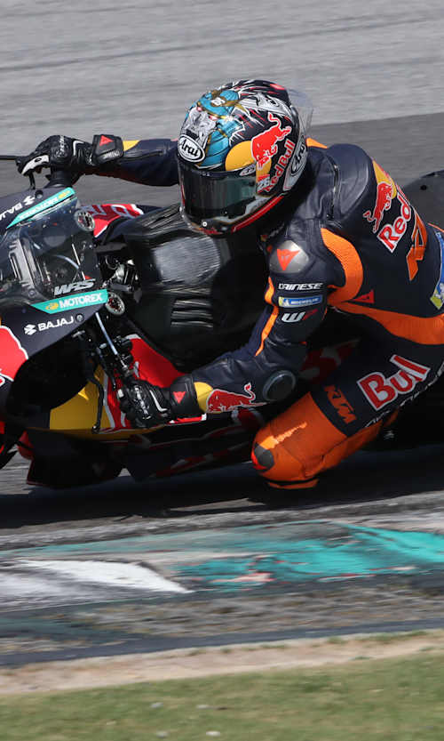Dani Pedrosa performs during the MotoGP Shakedown Test in Sepang, Malaysia on January 31, 2026.