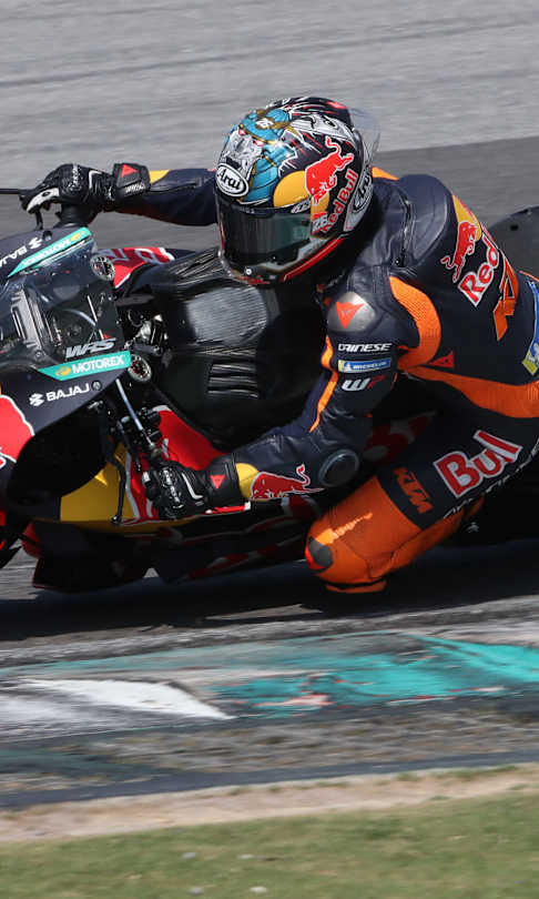 Dani Pedrosa performs during the MotoGP Shakedown Test in Sepang, Malaysia on January 31, 2026.
