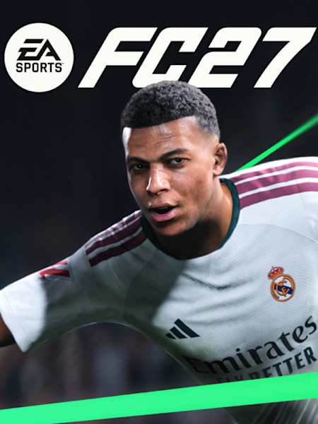A graphic from EA Sports FC 27 showing Kylian Mbappé.