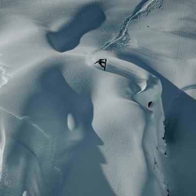 In 2024, Travis Rice snowboarding at Natural Selection Tour in Revelstoke, Canada.