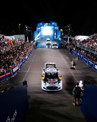 Adrien Fourmaux (FRA) and Alexandre Coria (FRA) of team M-SPORT FORD WORLD RALLY TEAM race during the FIA World Rally Championship in Lamia, Greece on September 5, 2024.   