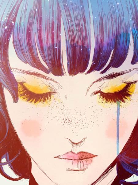 Key art of the main character in Gris.