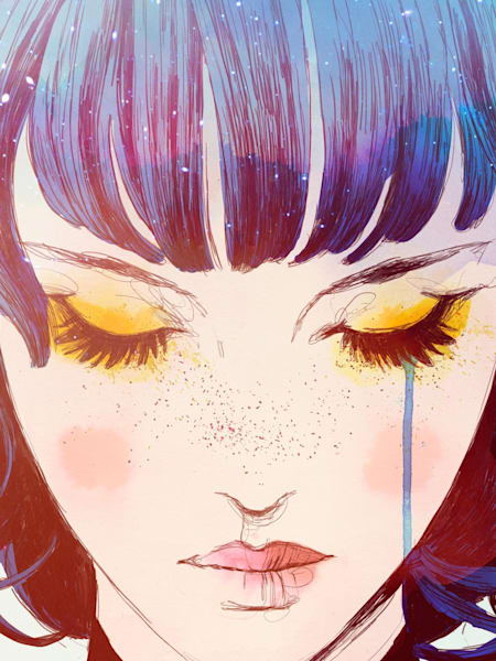 Arte principal da personagem principal de Gris.