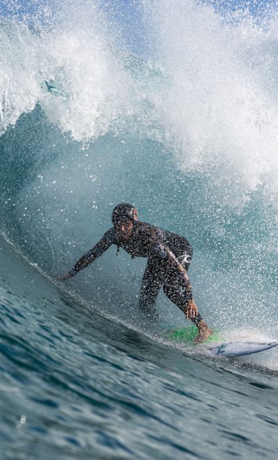 Molly Picklum surfing at The Box in Western Australia.