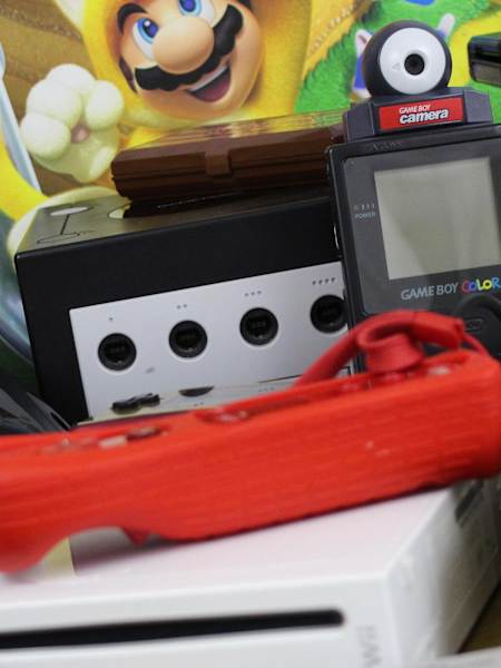 Une image de toutes les consoles de l'histoire de Nintendo.