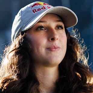 Portrait of ski jumper Alexandria Loutitt.