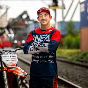 FMX rider Luc Ackermann seen in Duisburg, Germany on September 16, 2021.