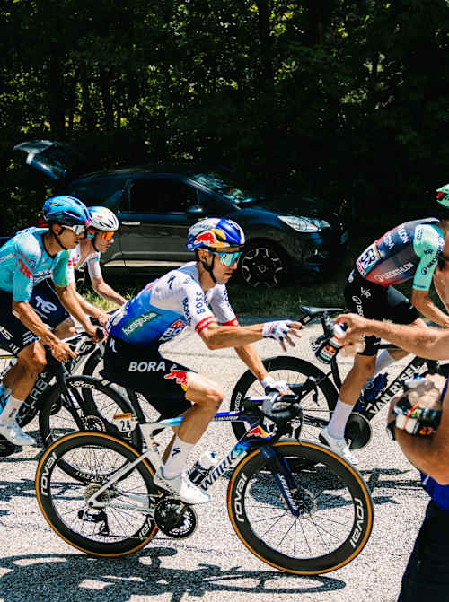 Jai Hindley of the Red Bull – BORA – hansgrohe team seen during Stage 18 of the 113th Tour de France.