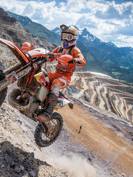 Taddy Blazusiak races during the Red Bull Hare Scramble 2019 in Eisenerz, Austria on June 2, 2019. 